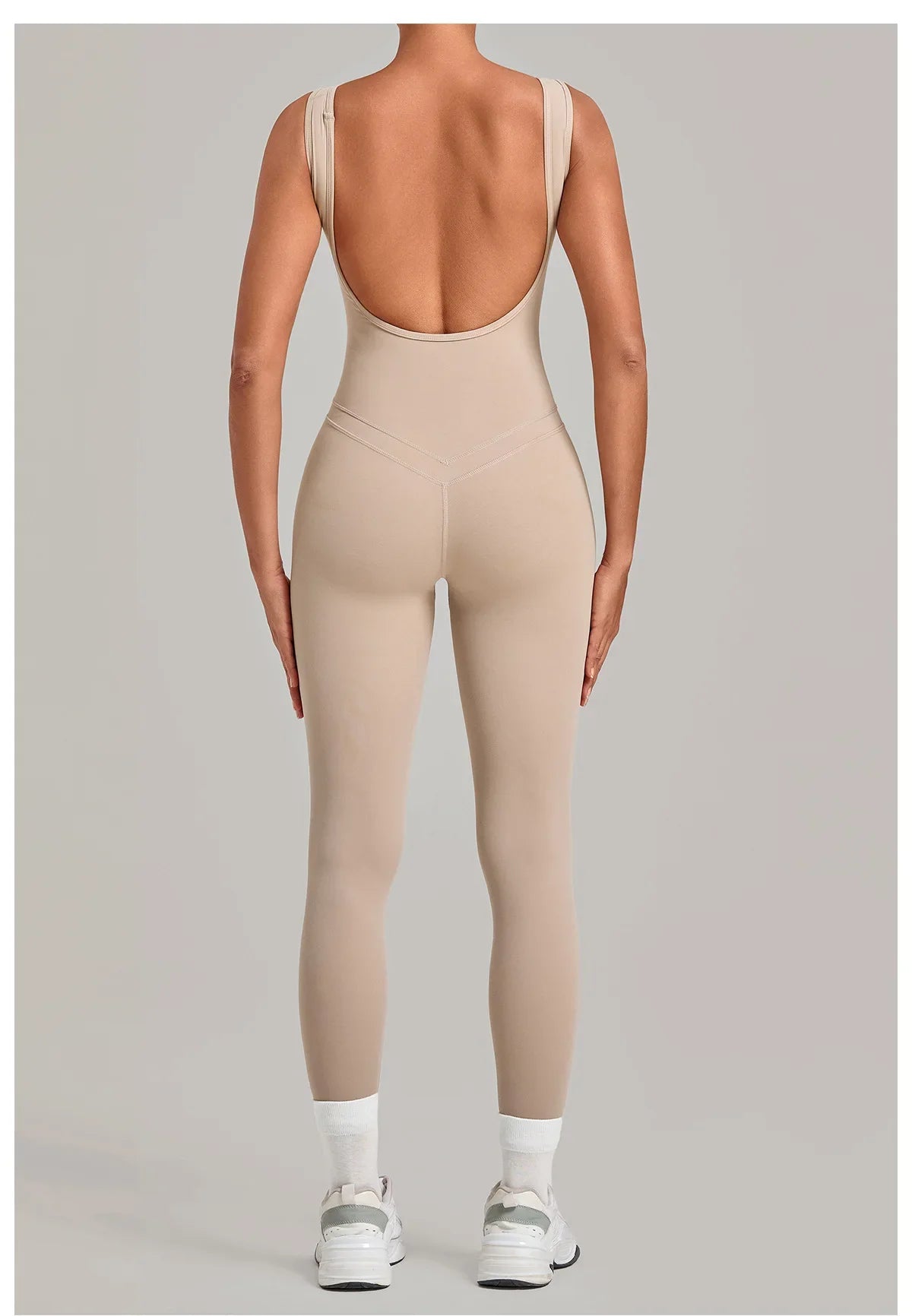 Summer Tight Yoga Jumpsuit Women Hollow Out Exposed Back Fitness Clothing Outwear Gym Running Workout Sports One Piece Suits