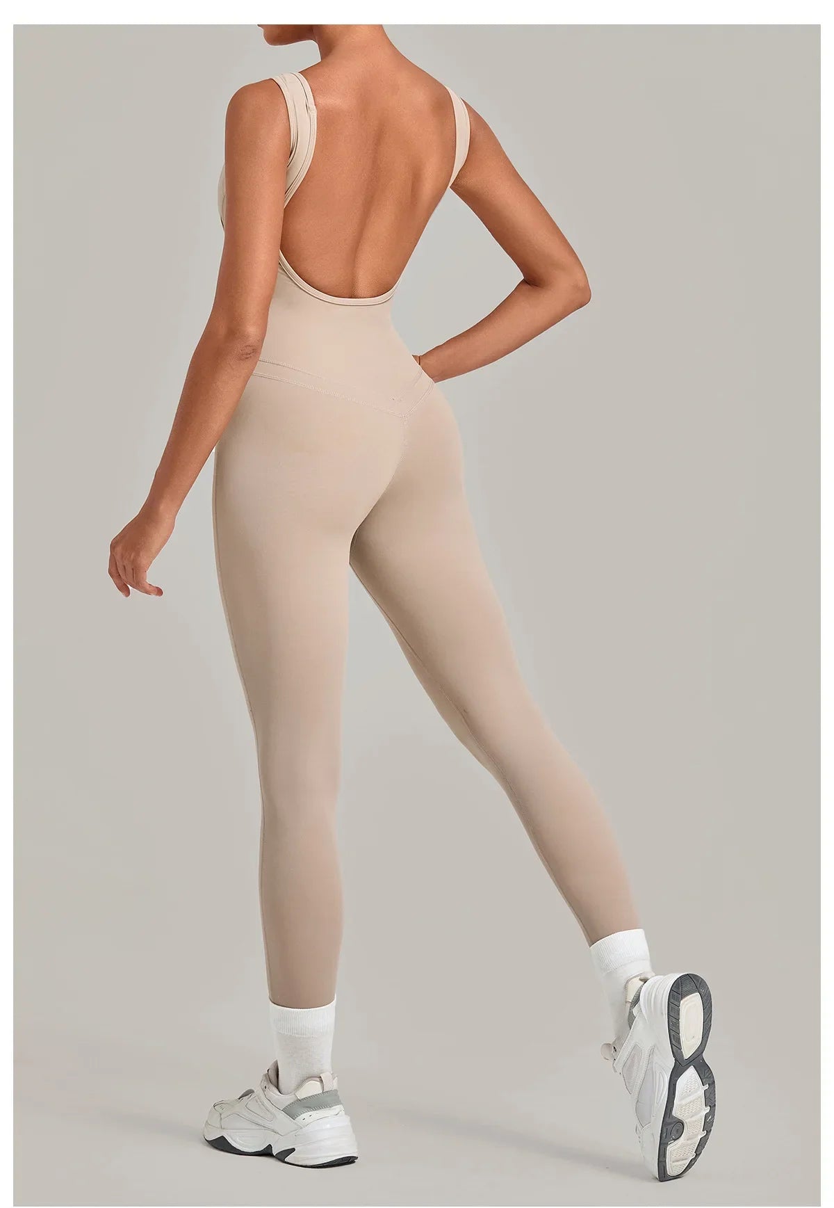 Summer Tight Yoga Jumpsuit Women Hollow Out Exposed Back Fitness Clothing Outwear Gym Running Workout Sports One Piece Suits