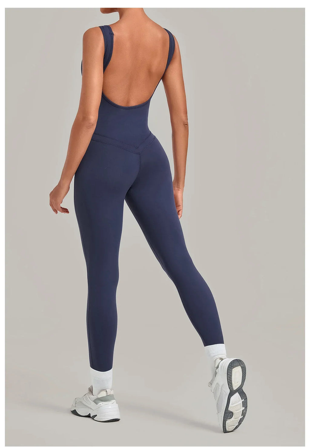 Summer Tight Yoga Jumpsuit Women Hollow Out Exposed Back Fitness Clothing Outwear Gym Running Workout Sports One Piece Suits